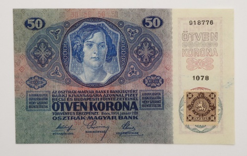 50 K 1914 - 1078 - kolkovaná